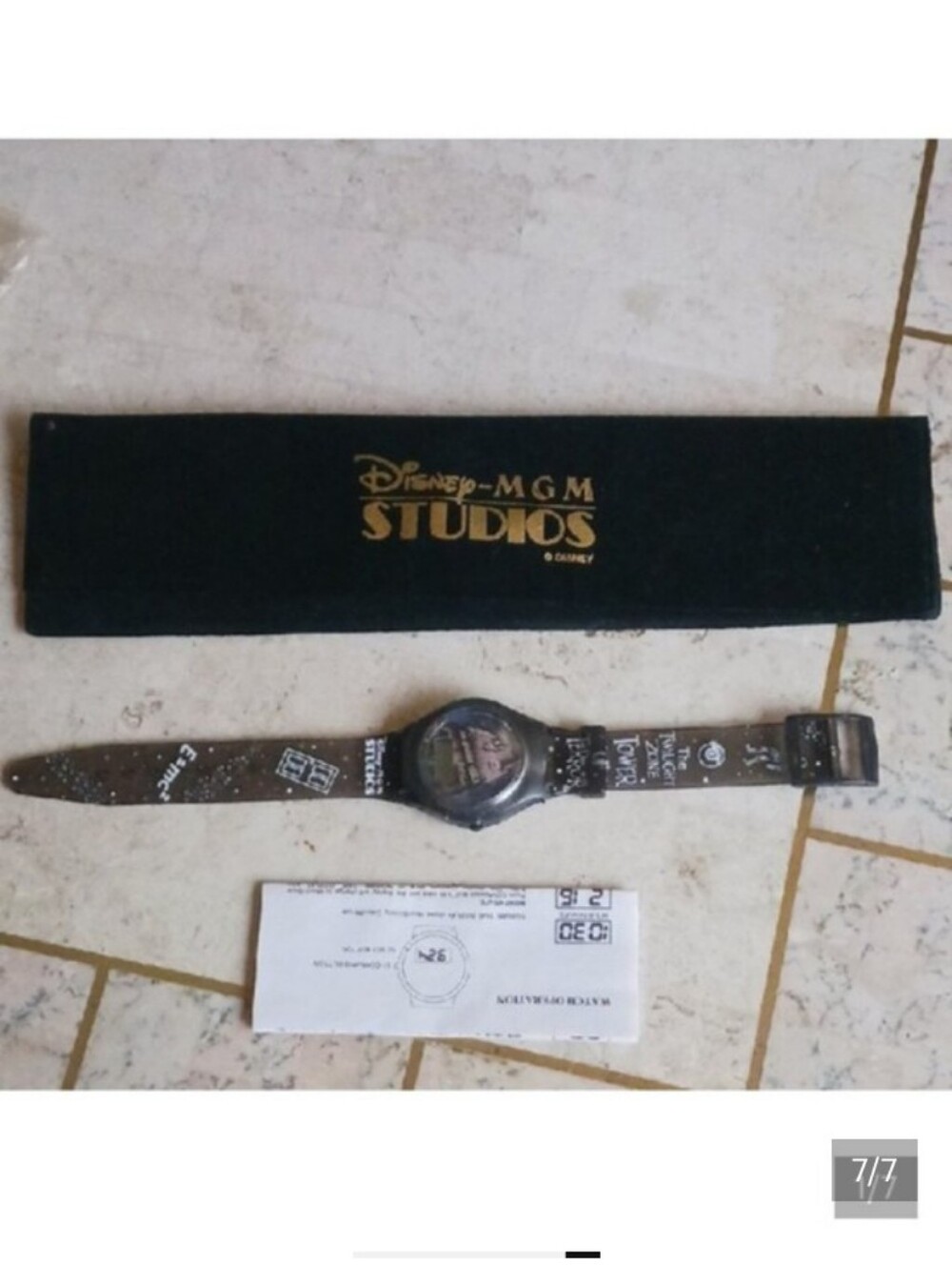 Disney 1994 Twilight Zone Tower Of Terror Watch,new In Holder Pouch,see Descr.